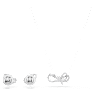 Lifelong Bow เซ็ต, โบว์, น้ำเงิน, เคลือบโรเดียม - Swarovski, 5723554