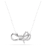 Lifelong Bow pendant, Bow, Pink, Rhodium plated - Swarovski, 5723556