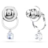 Attract damla küpeler, Yuvarlak kesim, Mavi, Rodyum kaplama - Swarovski, 5723563