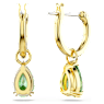 Attract Oorhangers, Pear-slijpvorm, Groen, Goudkleurige toplaag - Swarovski, 5723564