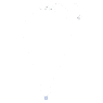 Matrix hanger, Square slijpvorm, Blauw, Rodium toplaag - Swarovski, 5723568