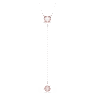 Attract Y necklace, Round cut, Pink, Rhodium plated - Swarovski, 5723570