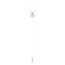 Attract Y necklace, Round cut, Pink, Rhodium plated - Swarovski, 5723570