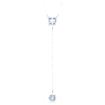 Attract Y necklace, Round cut, Blue, Rhodium plated - Swarovski, 5723571