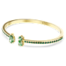 Matrix cuff, Mixed cuts, Green, Gold-tone plated - Swarovski, 5723576