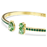 Matrix cuff, Mixed cuts, Green, Gold-tone plated - Swarovski, 5723576