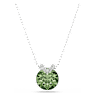 Bella V 펜던트, 라운드 컷, 그린, 로듐 플래팅 - Swarovski, 5724285