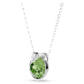 Bella V 펜던트, 라운드 컷, 그린, 로듐 플래팅 - Swarovski, 5724285