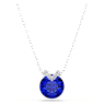 Pendente Bella V, Taglio Round, Blu, Placcato rodio - Swarovski, 5724286