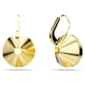Bella drop earrings, Round cut, Red, Gold-tone plated - Swarovski, 5724288