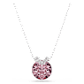 Bella V Anhänger, Rundschliff, Rosa, Rhodiniert - Swarovski, 5724289