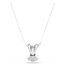 Bella V pendant, Round cut, Pink, Rhodium plated - Swarovski, 5724289