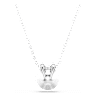 Bella V pendant, Round cut, Pink, Rhodium plated - Swarovski, 5724289