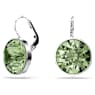 Bella ต่างหูทรงหยดน้ำ, เจียระไนทรงกลม, เขียว, เคลือบโรเดียม - Swarovski, 5724291