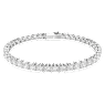 Matrix Tennis Armband, Rundschliff, Weiß, Rhodiniert - Swarovski, 5724480