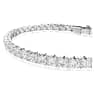Matrix Tennis Armband, Rundschliff, Weiß, Rhodiniert - Swarovski, 5724482