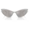 Sunglasses, Cat-eye shape, Silver tone - Swarovski, 5724505