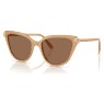 Sunglasses, Cat-Eye shape, Beige - Swarovski, 5724506