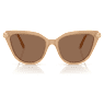 Sunglasses, Cat-Eye shape, Beige - Swarovski, 5724506