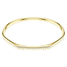 Brățară fixă Dextera, Formă octogonală, Tăietură rotundă, Albă, Placat cu auriu - Swarovski, 5724580