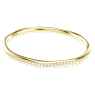 Brățară fixă Dextera, Formă octogonală, Tăietură rotundă, Albă, Placat cu auriu - Swarovski, 5724580