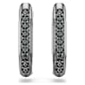 Dextera Kreolörhängen, Åttkantig form, Rundslipad, Svarta, Ruteniumpläterad - Swarovski, 5724586