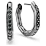 Dextera Kreolörhängen, Åttkantig form, Rundslipad, Svarta, Ruteniumpläterad - Swarovski, 5724586