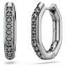 Dextera Kreolörhängen, Åttkantig form, Rundslipad, Svarta, Ruteniumpläterad - Swarovski, 5724586