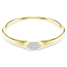 Dextera bangle, Round cut, White, Gold-tone plated - Swarovski, 5724597