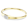 Dextera bangle, Round cut, White, Gold-tone plated - Swarovski, 5724597