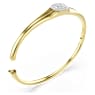 Dextera bangle, Round cut, White, Gold-tone plated - Swarovski, 5724597