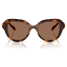 Sunglasses, Round shape, Brown - Swarovski, 5724613