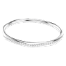 Dextera Armreif, Achteckform, Rundschliff, Weiß, Rhodiniert - Swarovski, 5725221