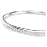 Dextera bangle, Octagon shape, Round cut, White, Rhodium plated - Swarovski, 5725221
