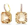 Millenia damla küpeler, Karışık kesimler, Caramel, Altın rengi kaplama - Swarovski, 5725744
