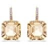 Millenia drop earrings, Mixed cuts, Caramel, Gold-tone plated - Swarovski, 5725744
