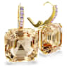 Millenia damla küpeler, Karışık kesimler, Caramel, Altın rengi kaplama - Swarovski, 5725744
