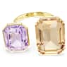 Millenia open ring, Octagon cut, Multicolored, Gold-tone plated - Swarovski, 5725747