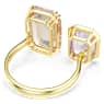 Millenia open ring, Octagon cut, Multicolored, Gold-tone plated - Swarovski, 5725747