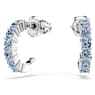 Orecchini a cerchio, Taglio Round, Blu, Placcato rodio - Swarovski, 5725789