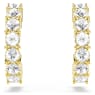 Hoop earrings, Round cut, White, Gold-tone plated - Swarovski, 5725790