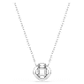 Pendant, Round cut, White, Rhodium plated - Swarovski, 5725800