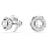 Una Angelic stud earrings, Square cut, White, Rhodium plated - Swarovski, 5725801