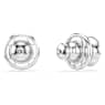 Una Angelic stud earrings, Square cut, White, Rhodium plated - Swarovski, 5725801