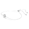 브레이슬릿, 라운드 컷, 화이트, 로듐 플래팅 - Swarovski, 5725802