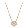 Una Angelic set, Round cut, White, Rose gold-tone plated - Swarovski, 5725816
