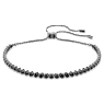 Bracciale Tennis Matrix, Tagli arrotondati misti, Nero, Placcato rutenio - Swarovski, 5725851