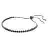 Matrix Tennis Armband, Gemischte Rundschliffe, Schwarz, Rutheniert - Swarovski, 5725851