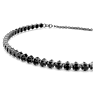 Matrix Tennis Armband, Gemischte Rundschliffe, Schwarz, Rutheniert - Swarovski, 5725851