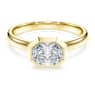 Anillo bisel Octagon, Diamantes creados en laboratorio (peso total de 1,0 quilates), Forma octagonal, Oro amarillo de 14 quilates - Swarovski, 5726512